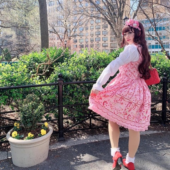 Meta Sweet Lolita pink jumperskirt - Picture 4 of 4